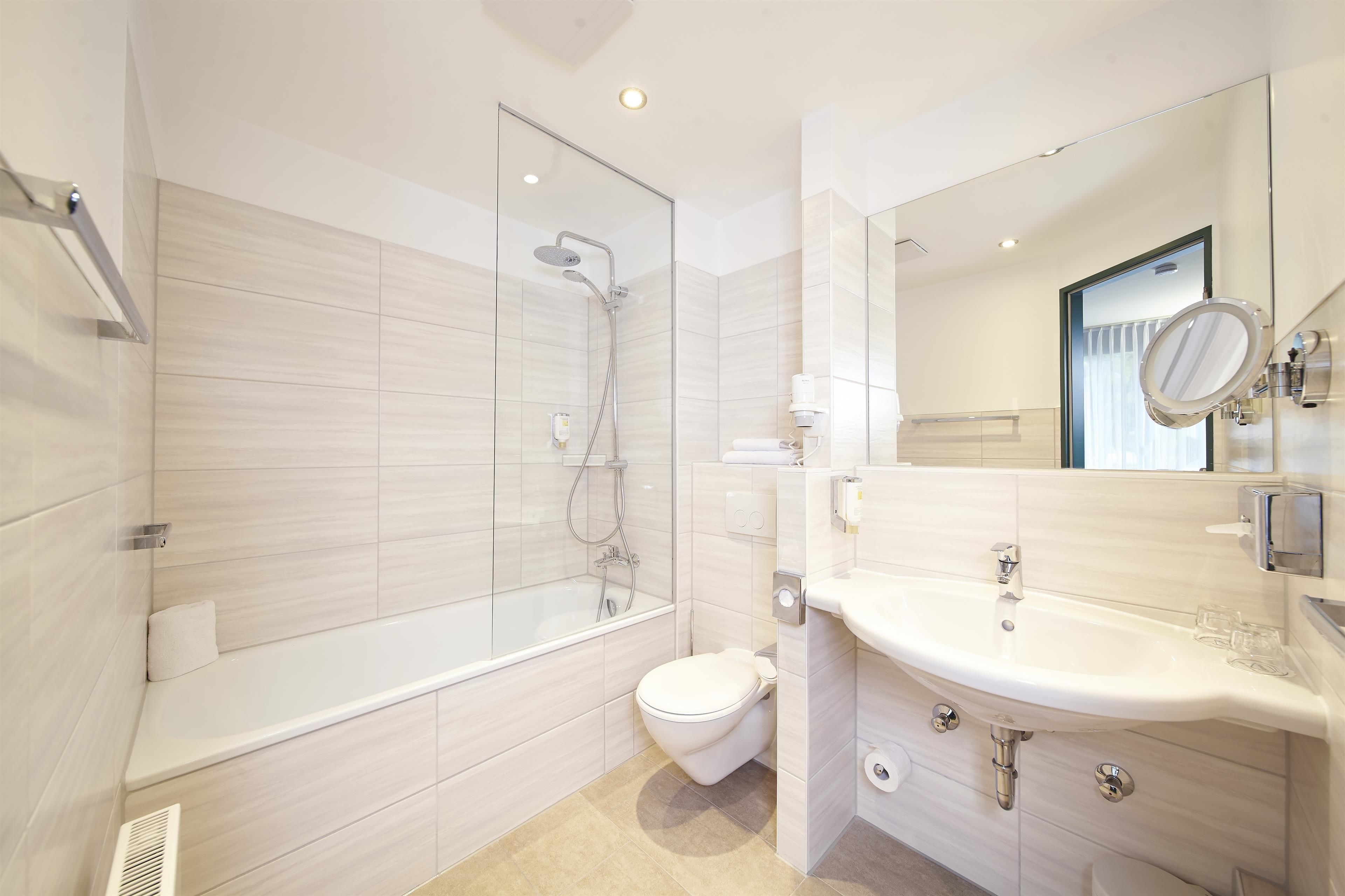 free toiletries, hair dryer, towels, soap