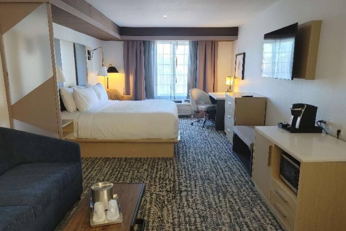Premium bedding, blackout drapes, iron/ironing board, free WiFi