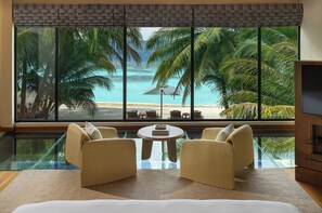 Three Bedroom Beach Pavilion with Pool | Premium bedding, minibar, in-room safe, individually decorated - Huvafen Fushi Maldives (Huvafen Fushi)