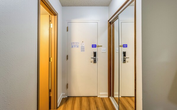 Desk, free WiFi, bed sheets, alarm clocks