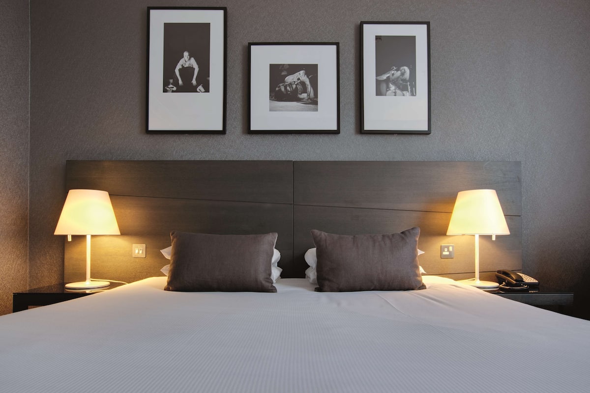 Hypo-allergenic bedding, minibar, in-room safe, desk