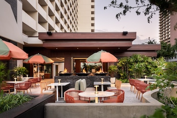 Patio, balcany or terrace at The Ambassador Hotel of Waikiki, Tapestry Collection by Hilton