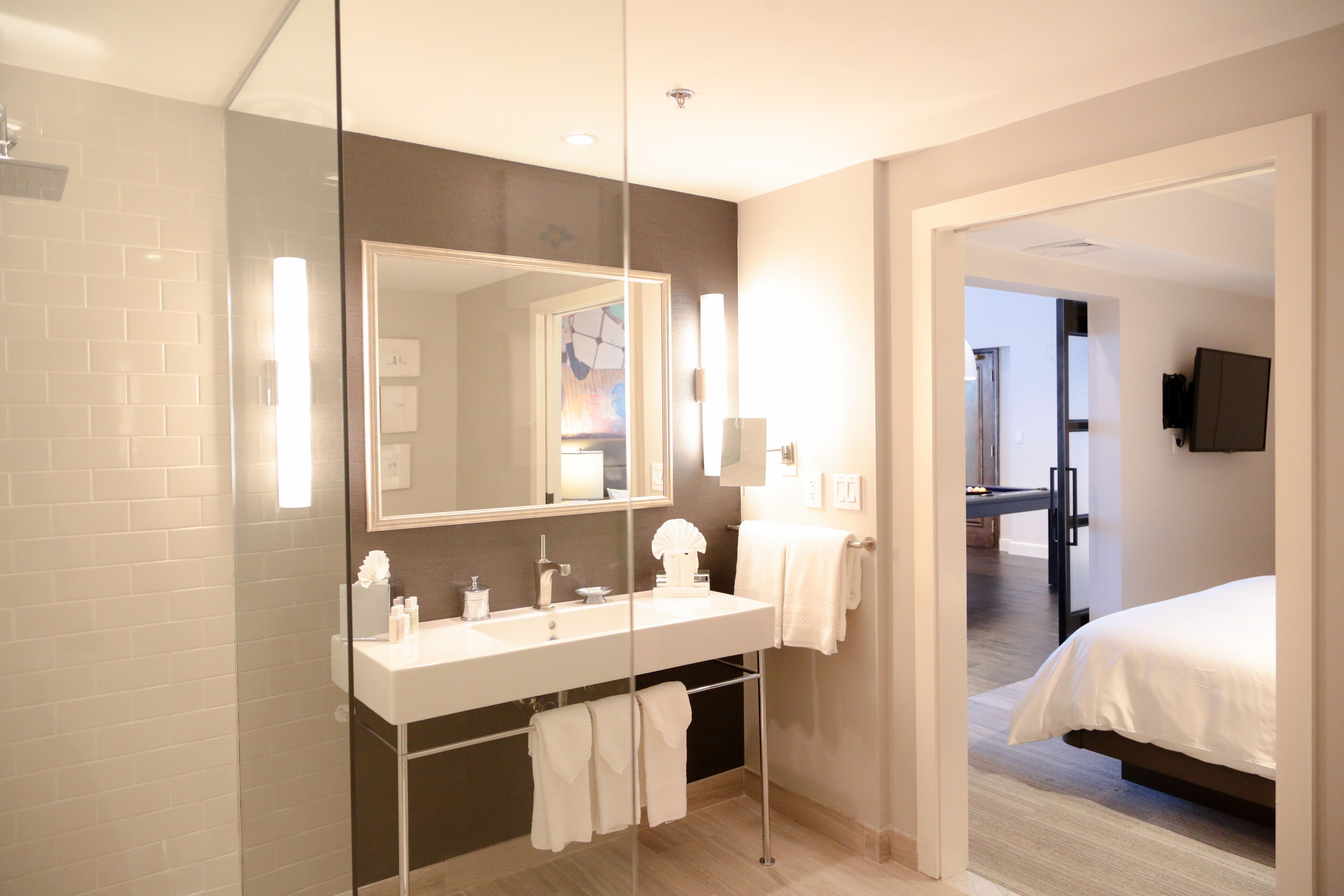 suite (loft) | bathroom | designer toiletries, hair dryer, bathrobes, towels