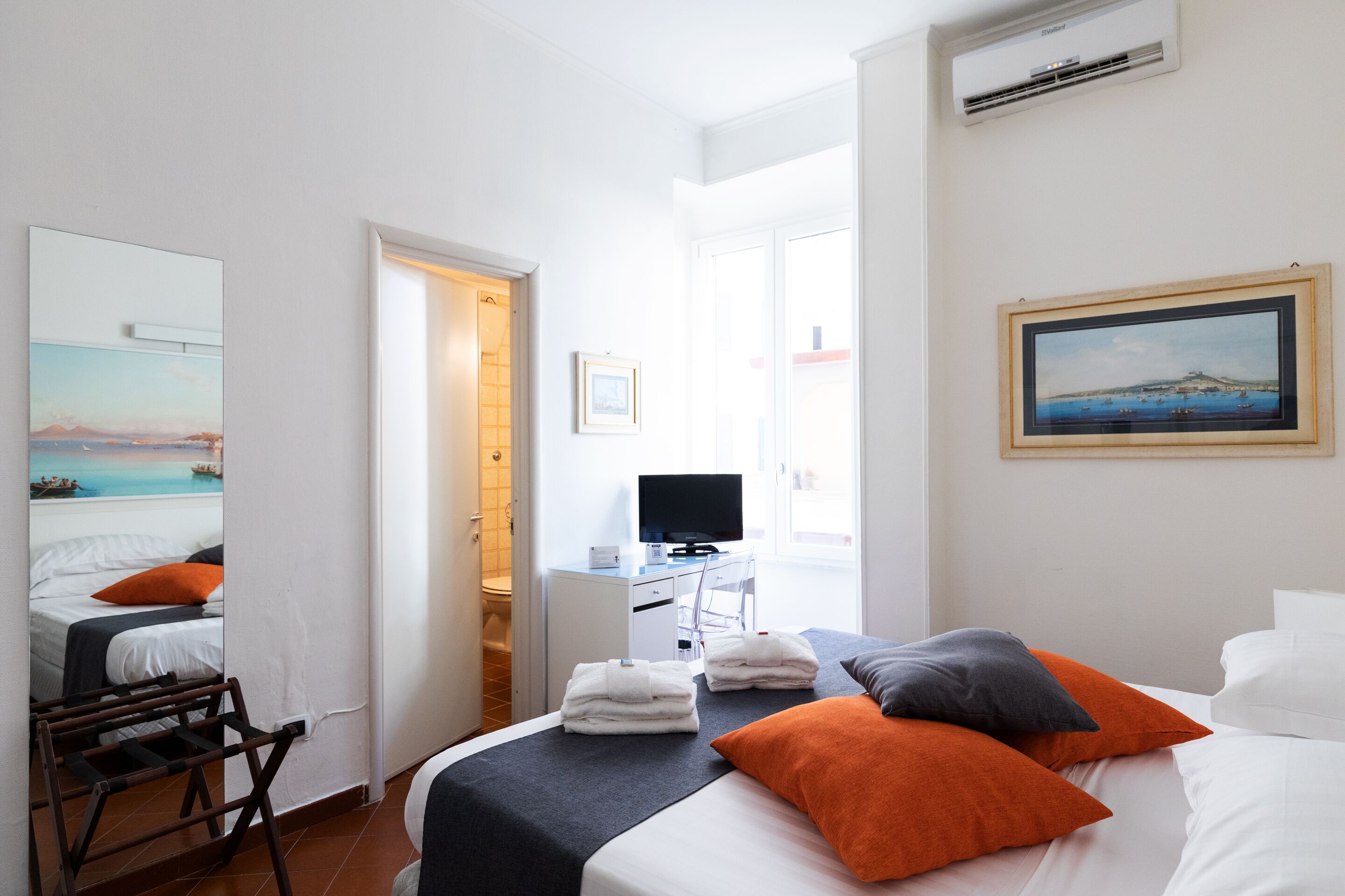 standard double or twin room | down duvets, minibar, in-room safe, desk