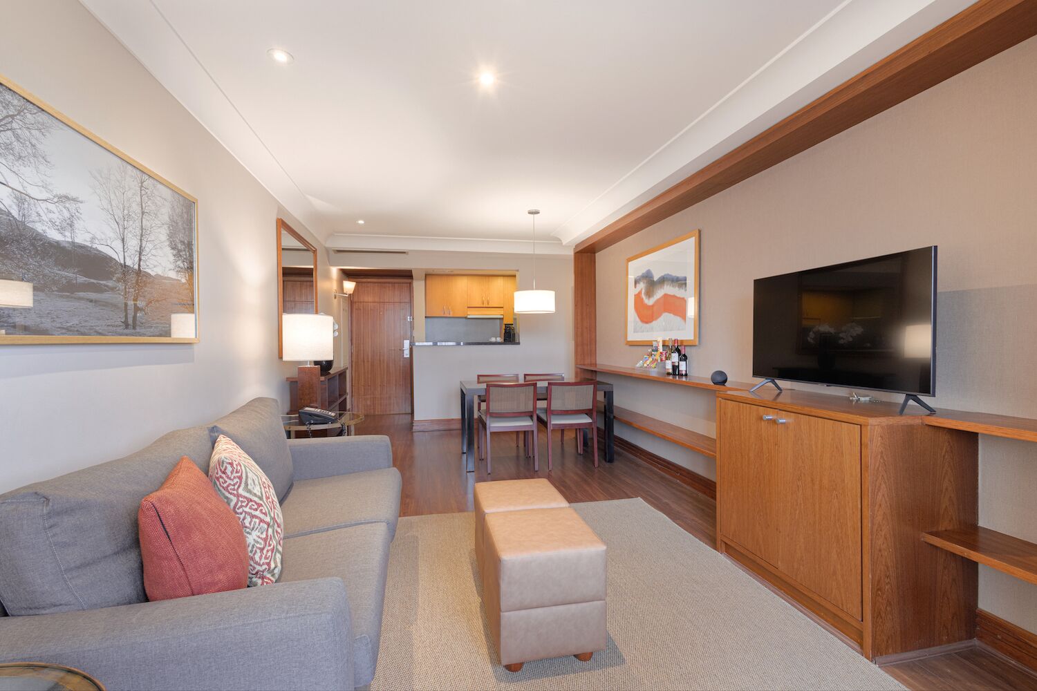 family suite, 2 bedrooms | living room | 22-inch tv with cable channels
