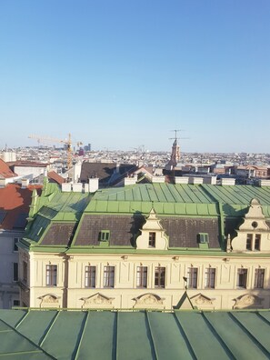 Deluxe-Apartment, 1 Schlafzimmer, Balkon, Stadtblick | Terrasse/Patio