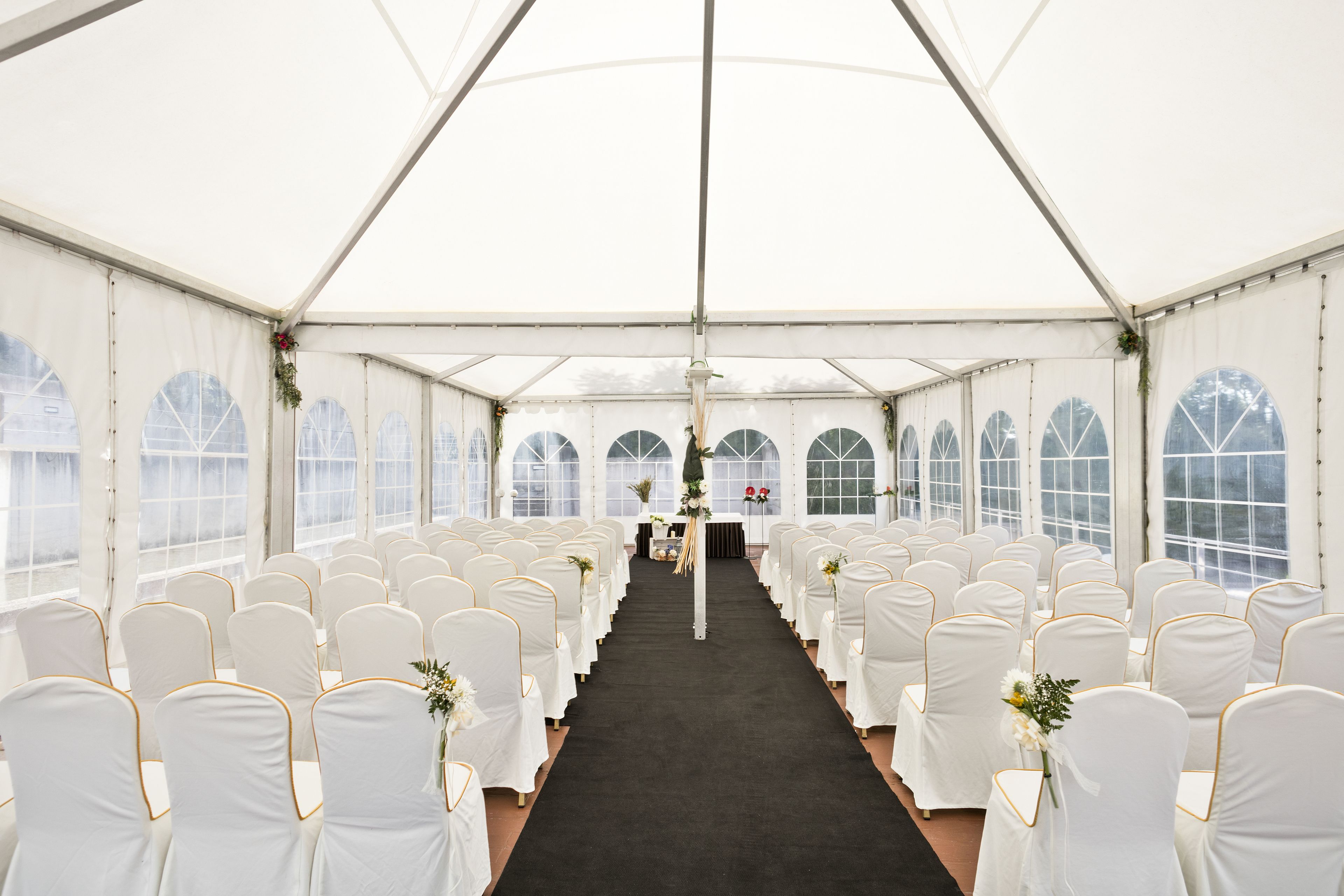 outdoor wedding area