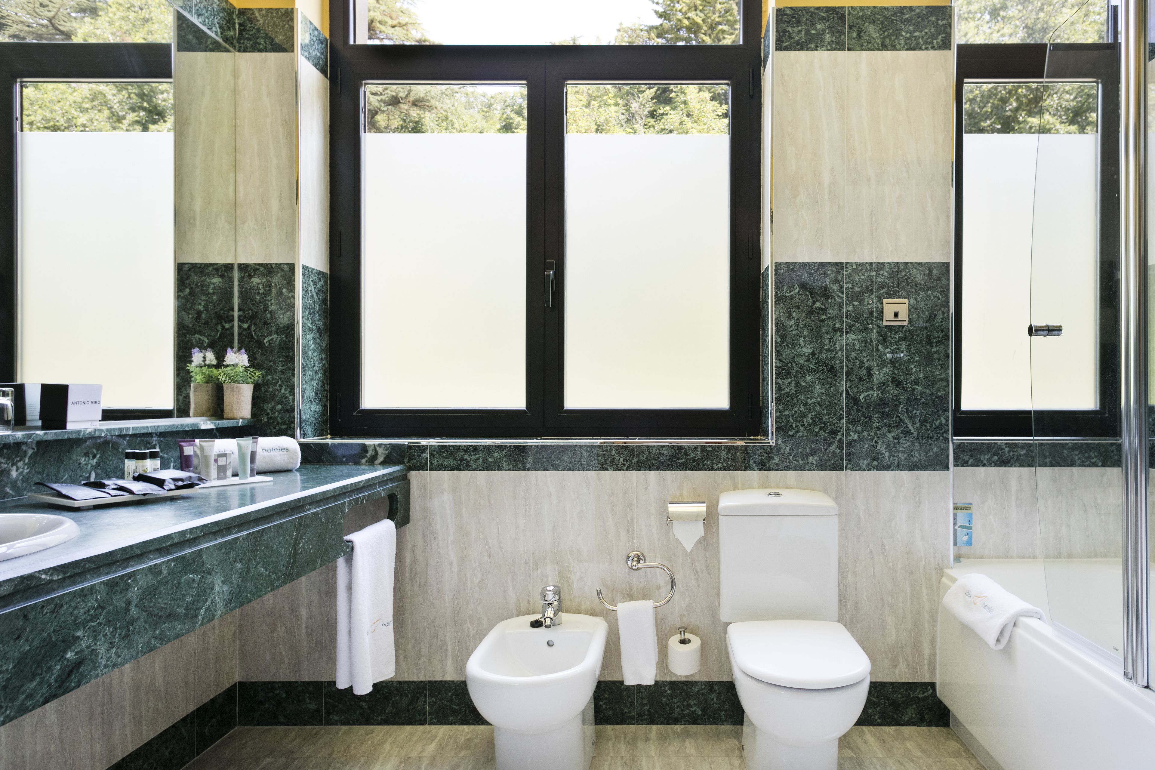 junior suite | bathroom | bathtub, designer toiletries, hair dryer, bidet