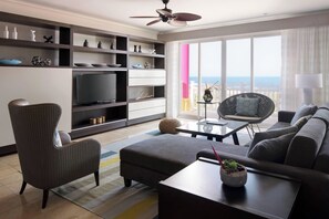 Presidential Suite, 2 Bedrooms, Ocean View (Ocean View) | Living area | 37-inch flat-screen TV with cable channels, TV