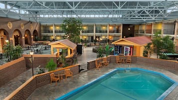 Indoor pool, open 9 AM to 10:00 PM, sun loungers