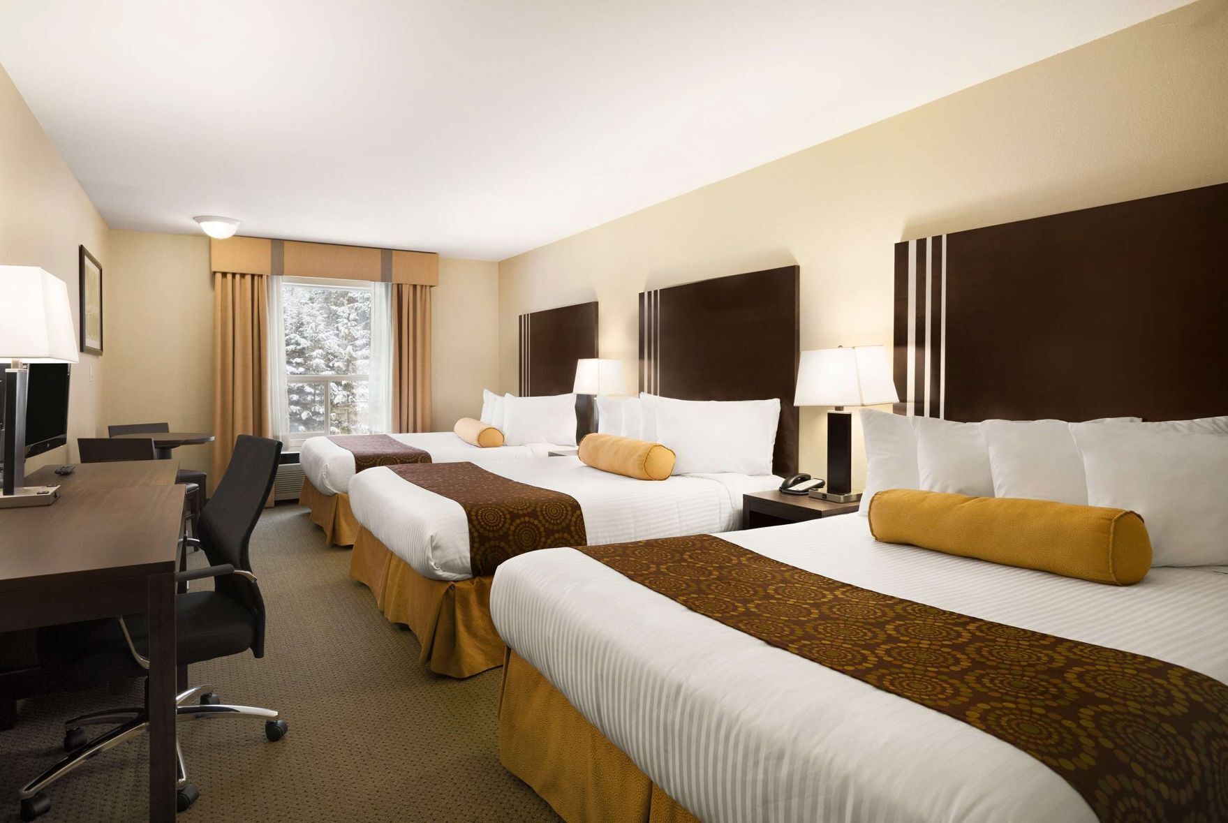 Pillow-top beds, in-room safe, desk, blackout curtains