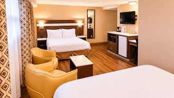 Economy Room, 2 Double Beds, Non Smoking (Lower Level) | Pillowtop beds, desk, blackout drapes, iron/ironing board