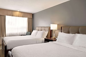 Room, 2 Queen Beds, Non Smoking, 2nd floor | Pillowtop beds, desk, blackout drapes, iron/ironing board