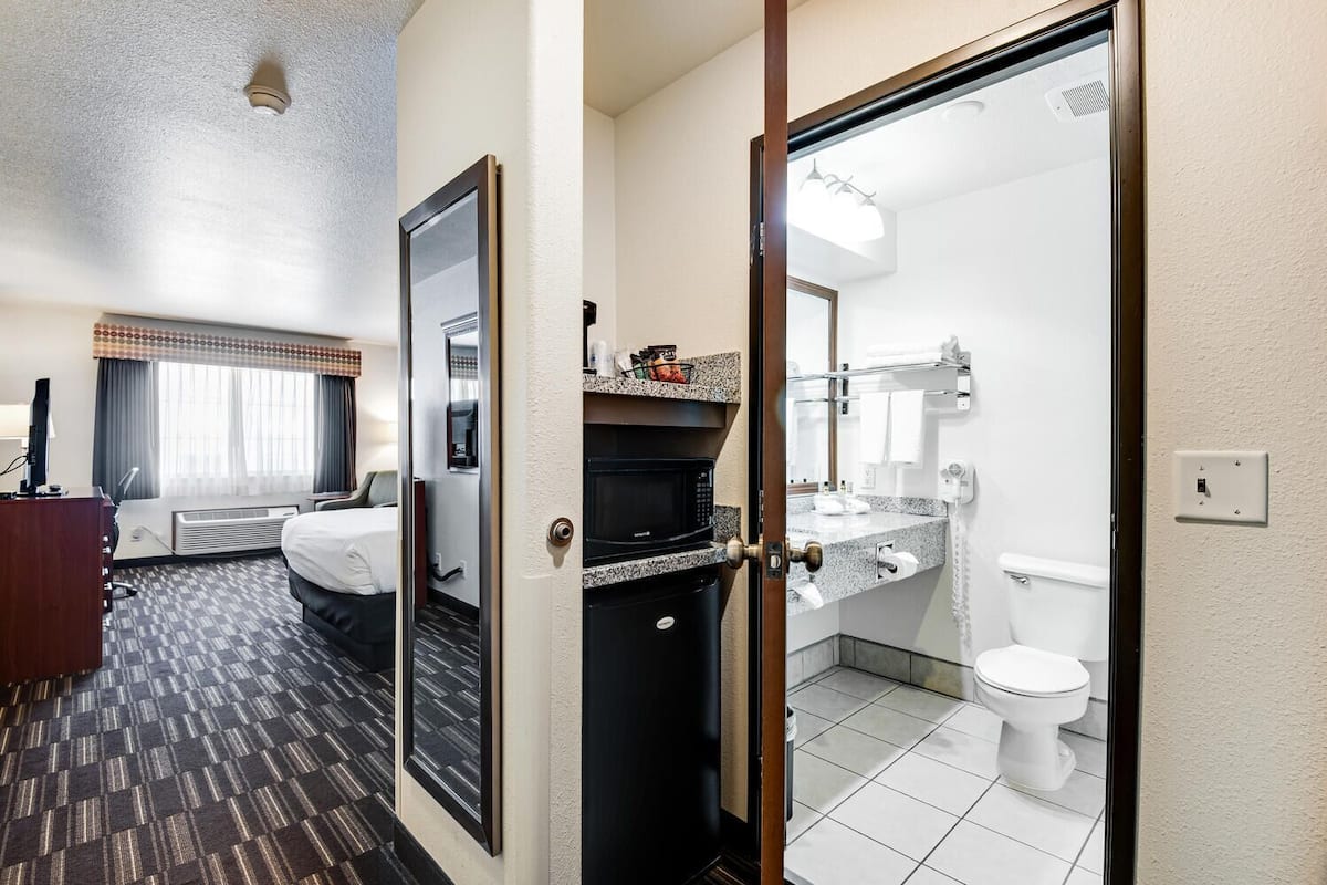 free toiletries, hair dryer, towels, soap