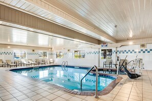 Indoor pool, pool loungers