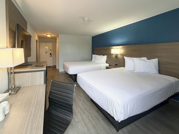 Blackout drapes, WiFi (free), bed sheets