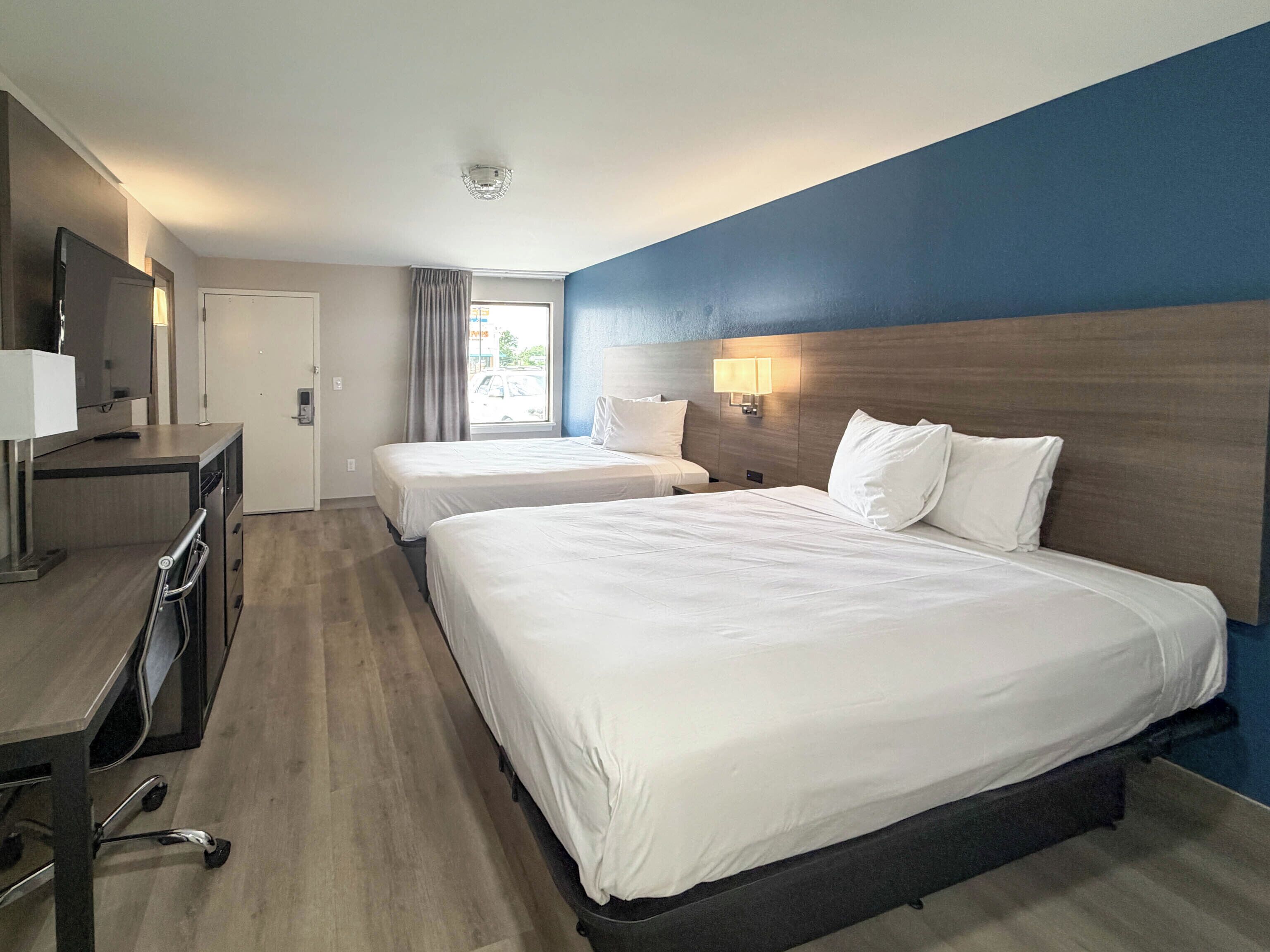 Blackout curtains, free WiFi, bed sheets