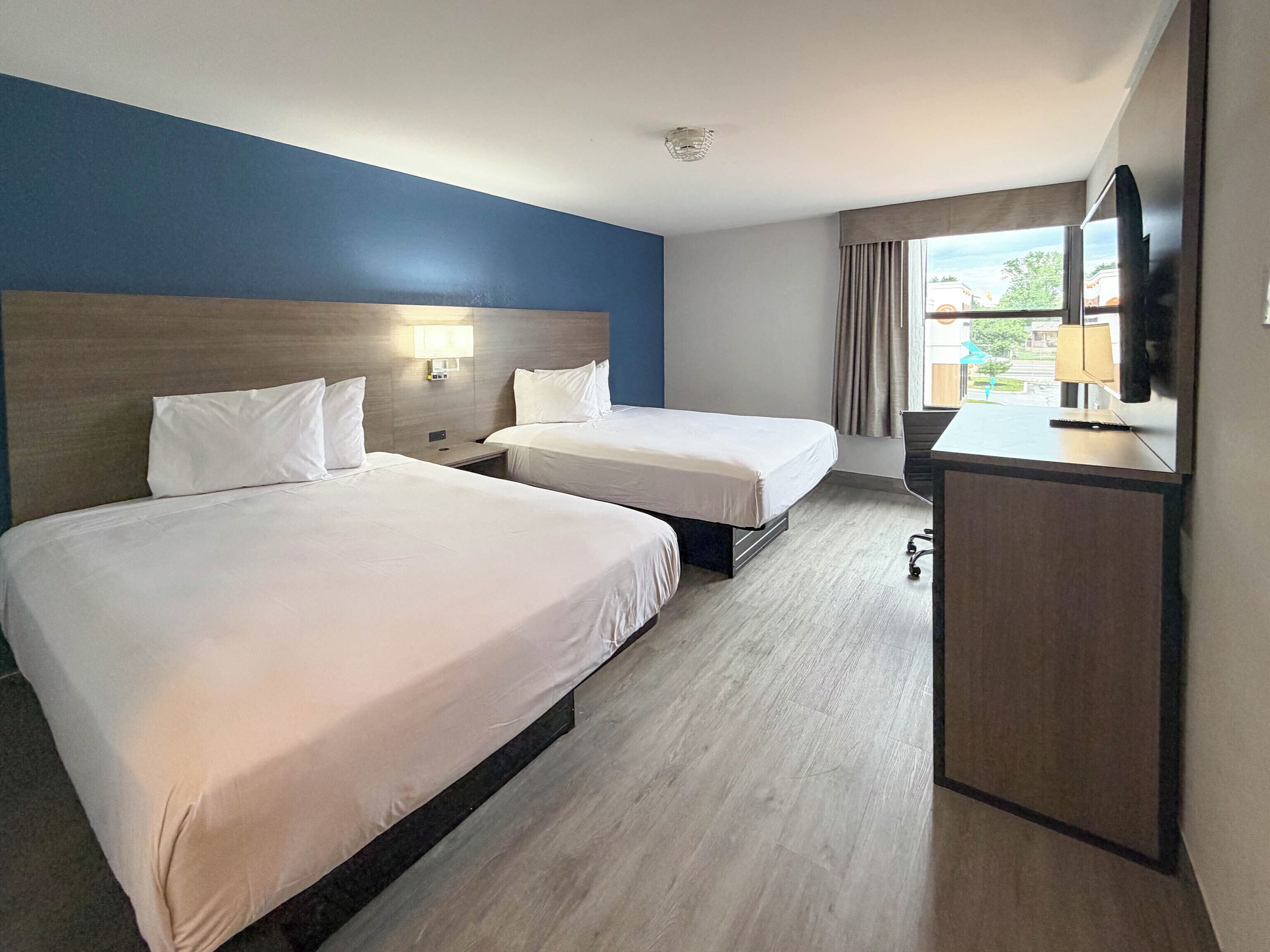 Blackout drapes, WiFi (free), bed sheets