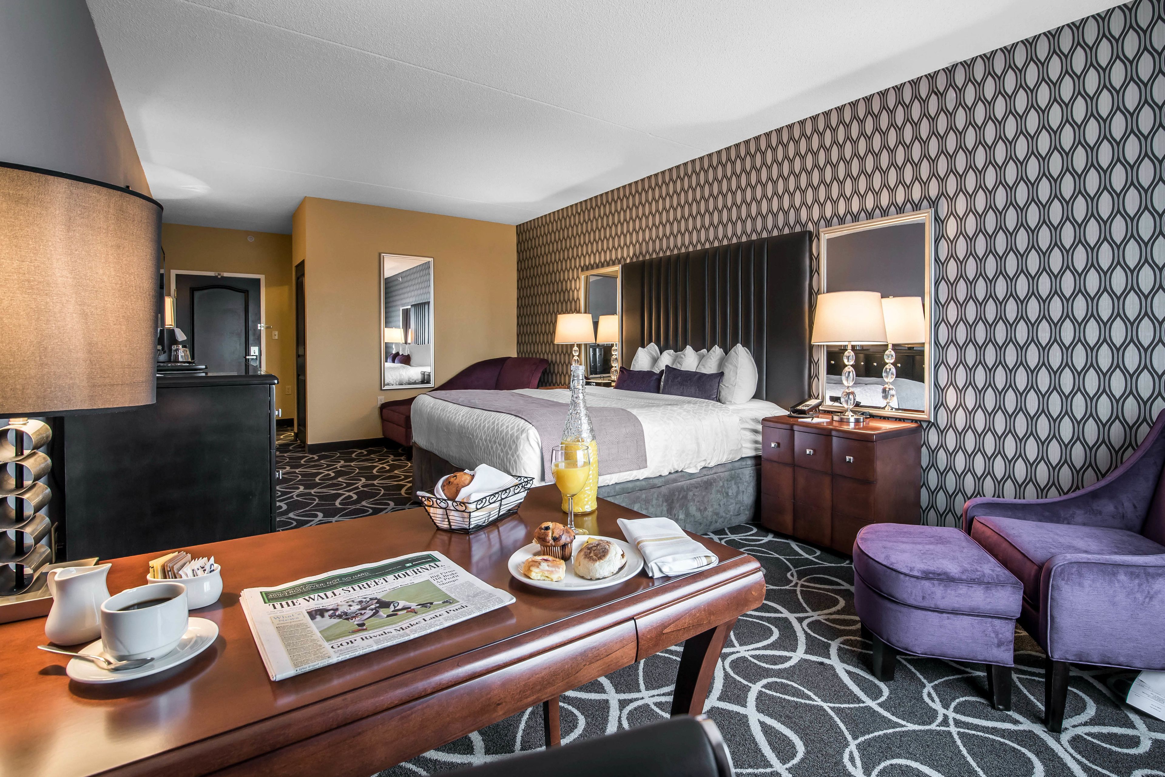 Premium bedding, pillowtop beds, in-room safe, individually decorated