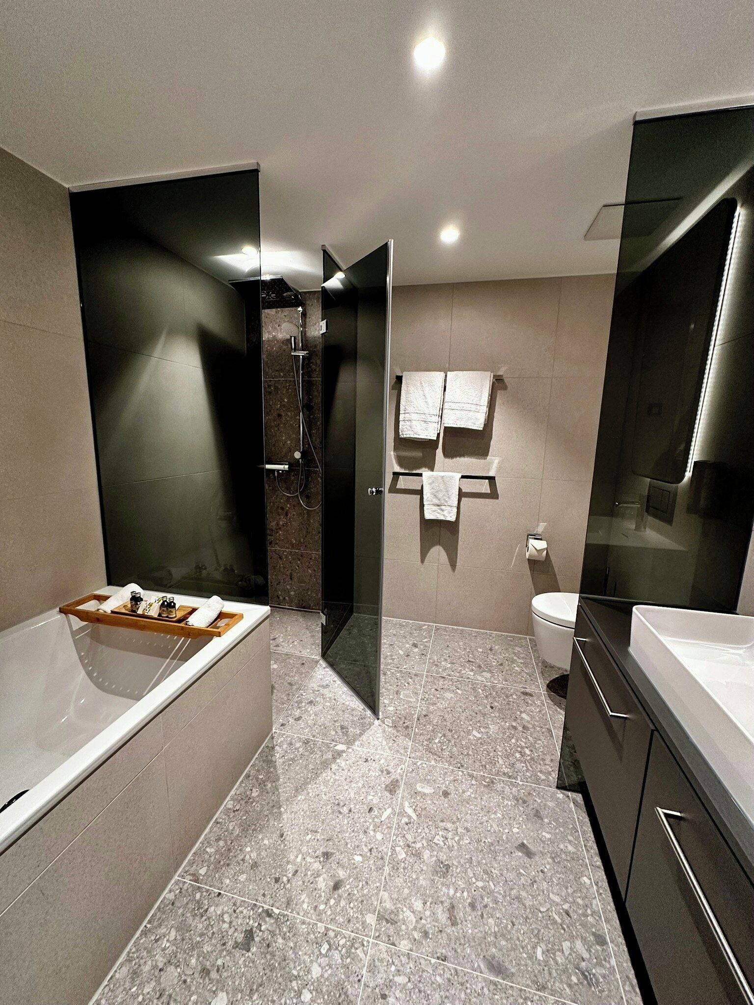 套房, 非吸煙房, 露台 | 防敏寢具、迷你吧、房內夾萬、書桌