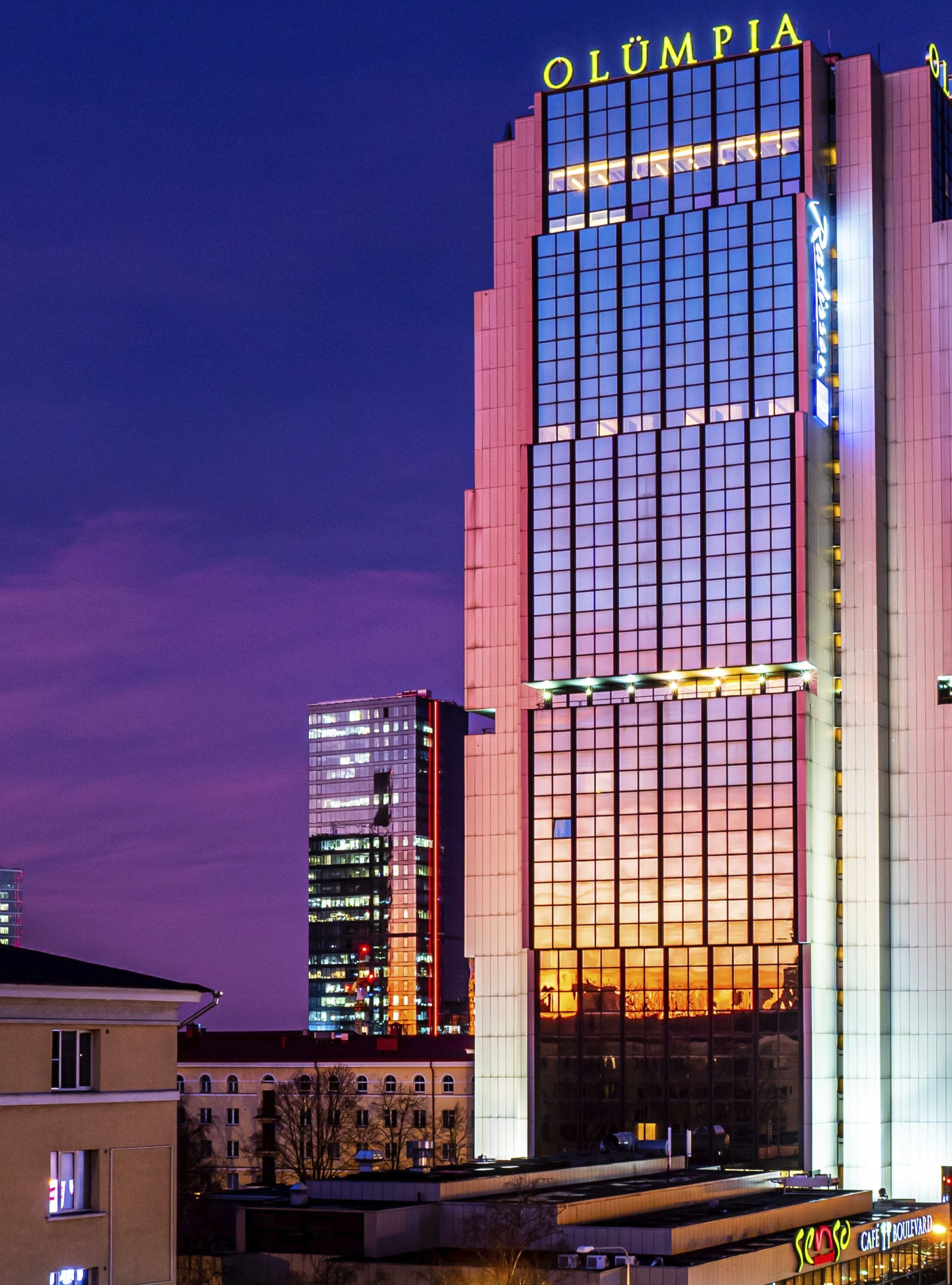 Front of property – evening/night