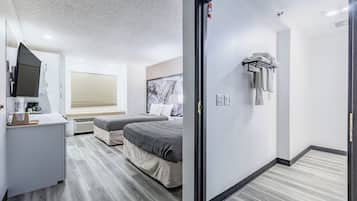 Double Room, 2 Queen Beds, Mobility Accessible, Non Smoking | Desk, laptop workspace, blackout drapes, iron/ironing board (on request)