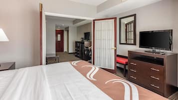 Desk, blackout curtains, iron/ironing board, free WiFi