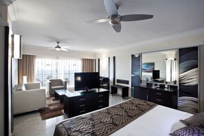 Junior Suite, Balcony, Sea View | Minibar, free WiFi, bed sheets