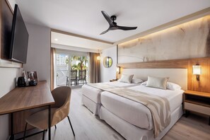 Minibar, caja de seguridad en la habitación, wifi gratis y ropa de cama 