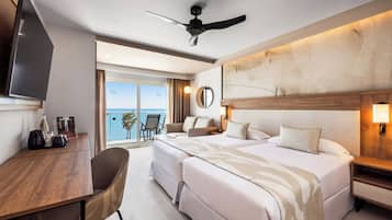 Minibar, caja de seguridad en la habitación, wifi gratis y ropa de cama