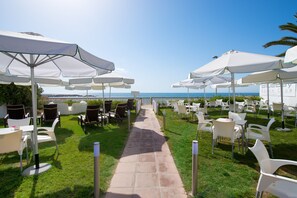 On the beach, beach bar