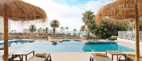 2 outdoor pools, pool umbrellas, sun loungers