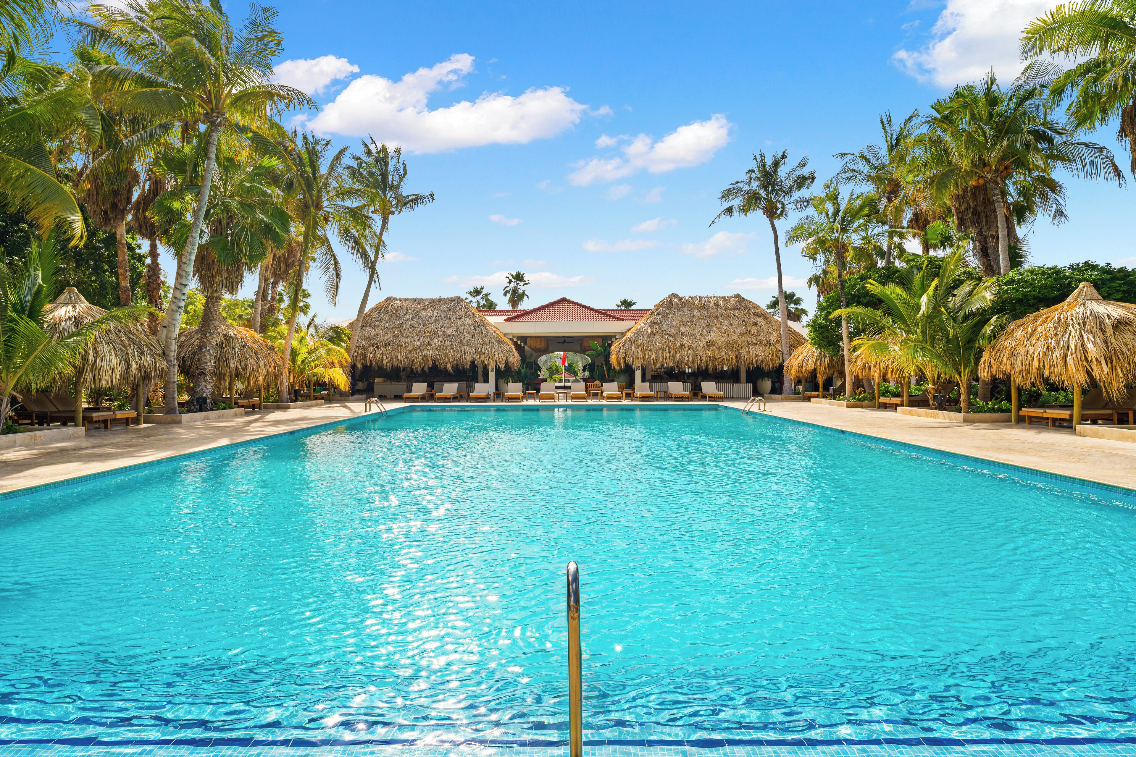 2 outdoor pools, free cabanas, pool umbrellas