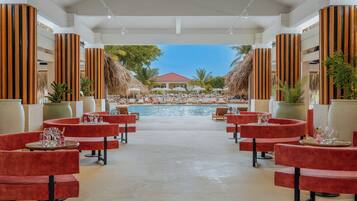 Breakfast, lunch, dinner served; Italian cuisine, pool views