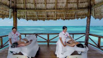 Salas de tratamiento para parejas, un sauna, tratamientos corporales