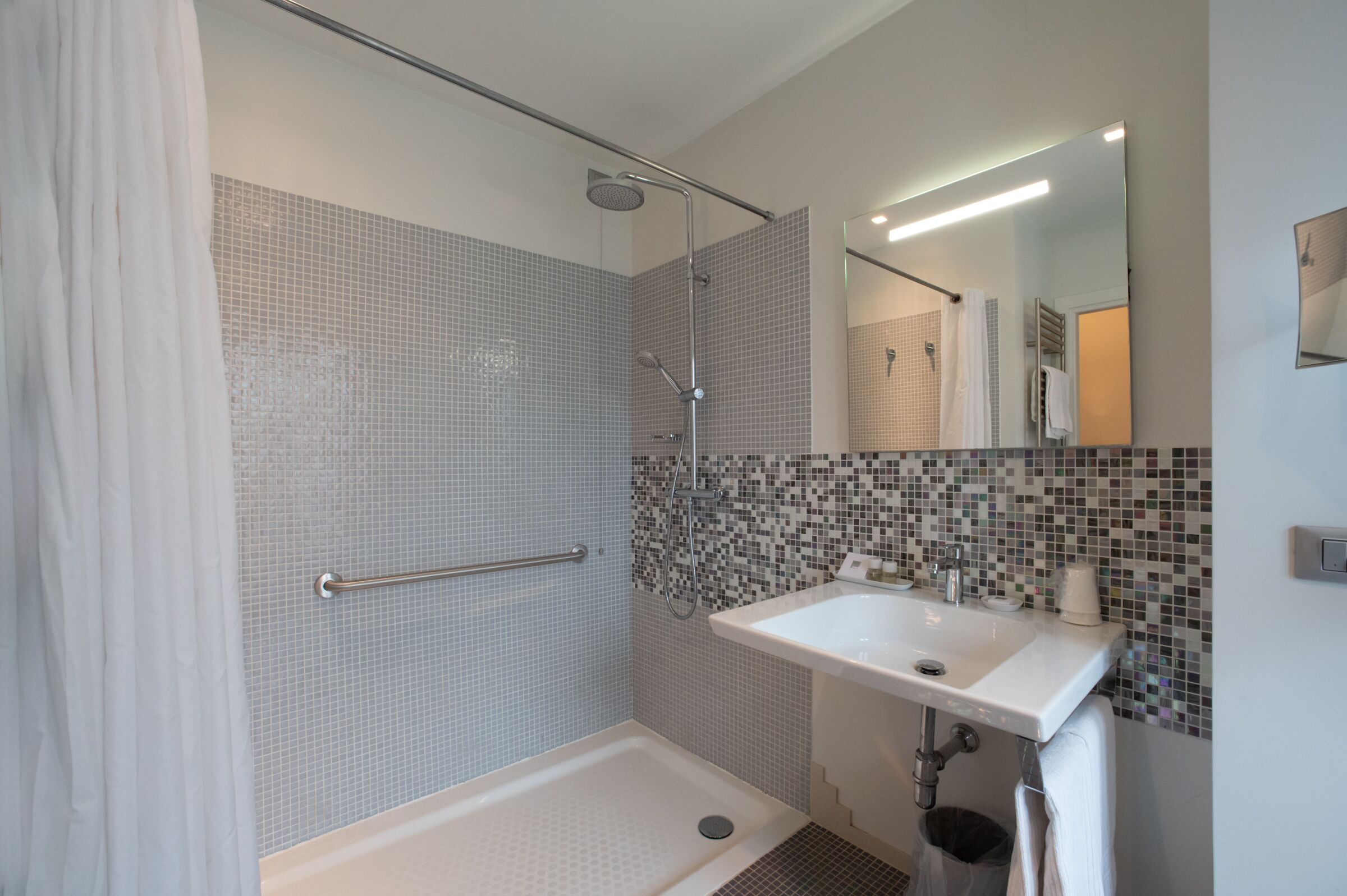 shower, free toiletries, hair dryer, bidet