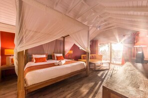 Bộ đồ giường cao cấp, két bảo mật tại phòng 