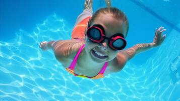 Indoor pool, seasonal outdoor pool, pool umbrellas, sun loungers