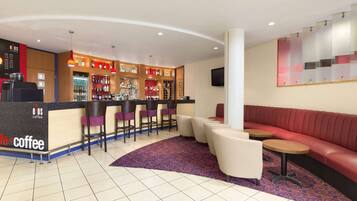 Desk, laptop workspace, blackout curtains, free WiFi