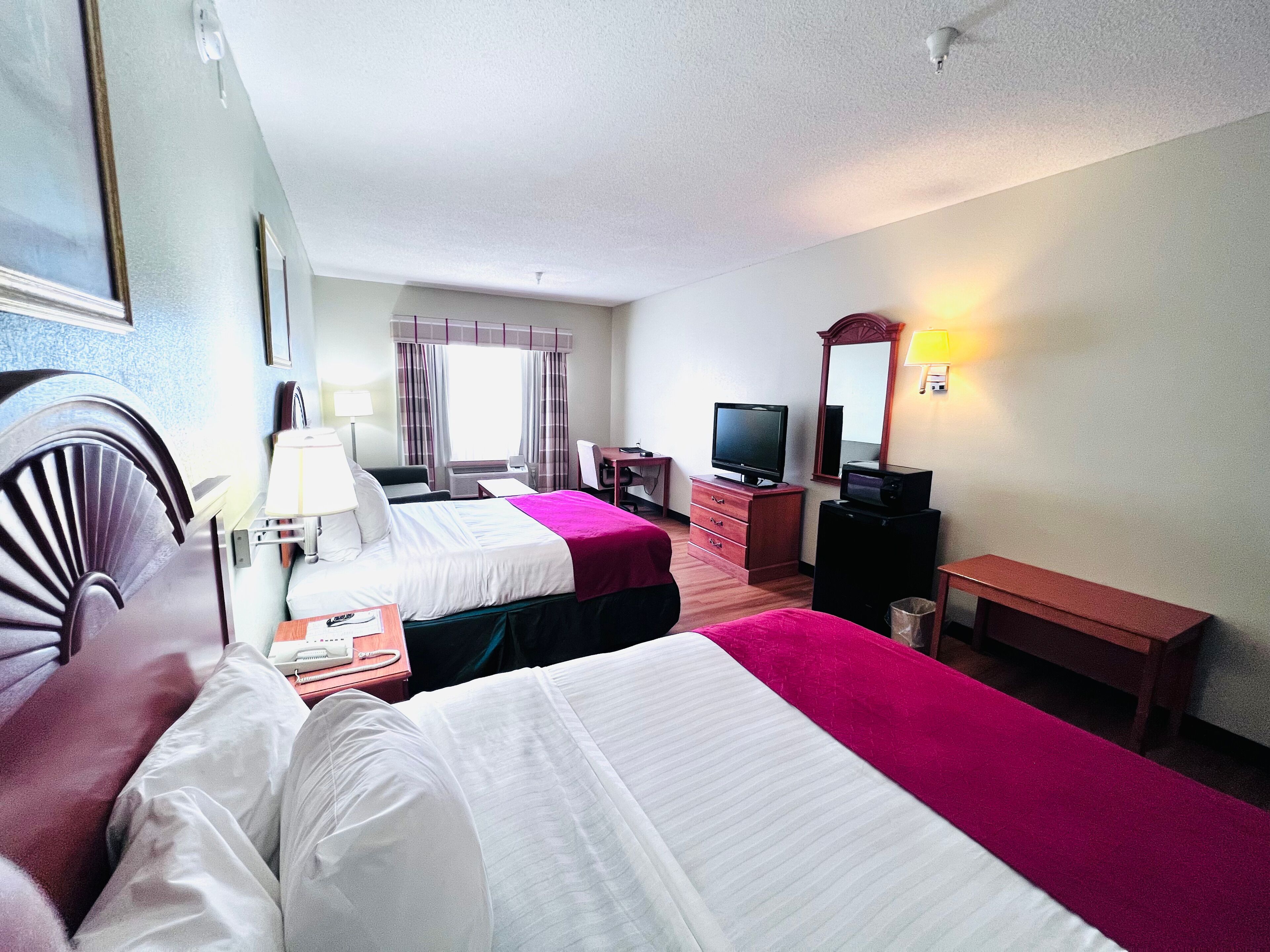 suite, 2 queen beds, non smoking | desk, iron/ironing board, internet, bed sheets