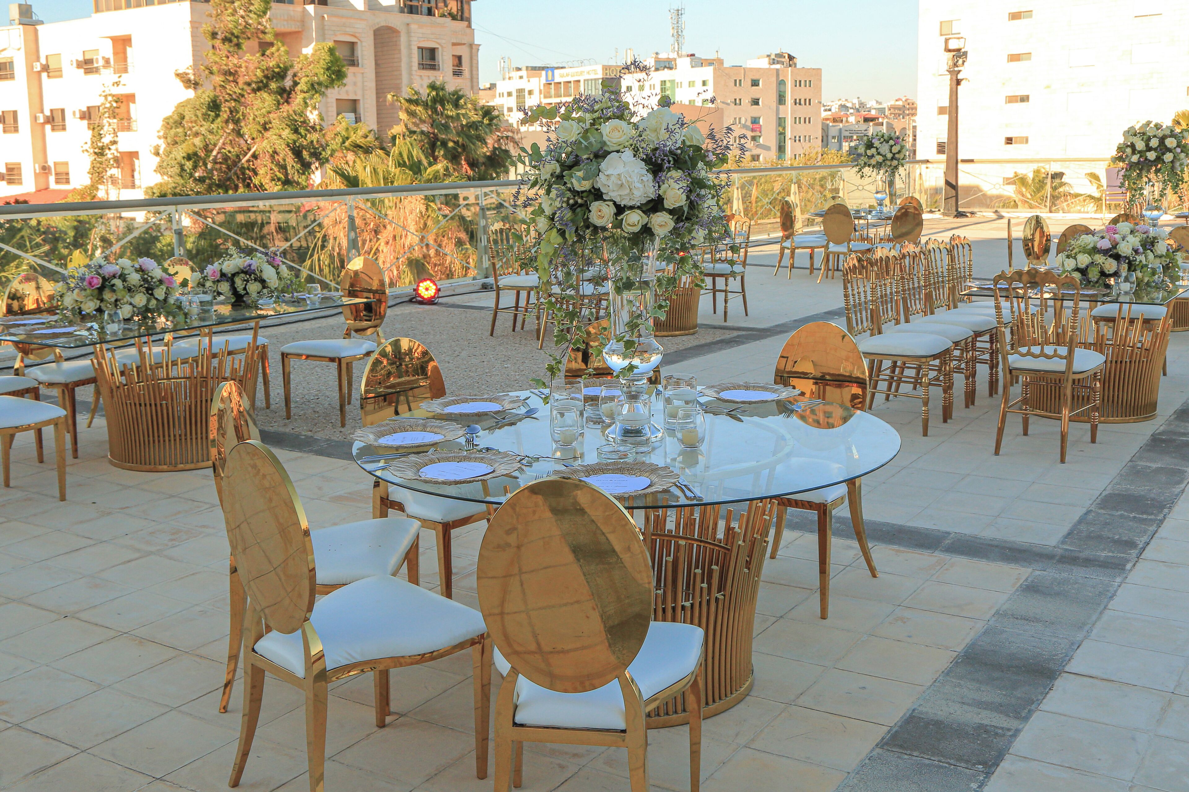Outdoor wedding area