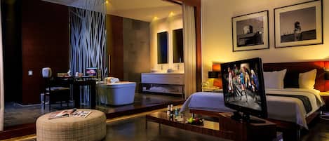 Premium bedding, down duvets, minibar, in-room safe