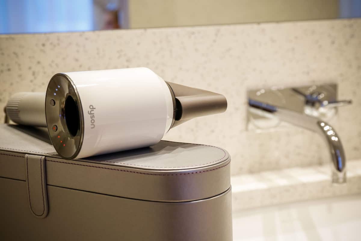 rainfall showerhead, designer toiletries, hair dryer, bathrobes