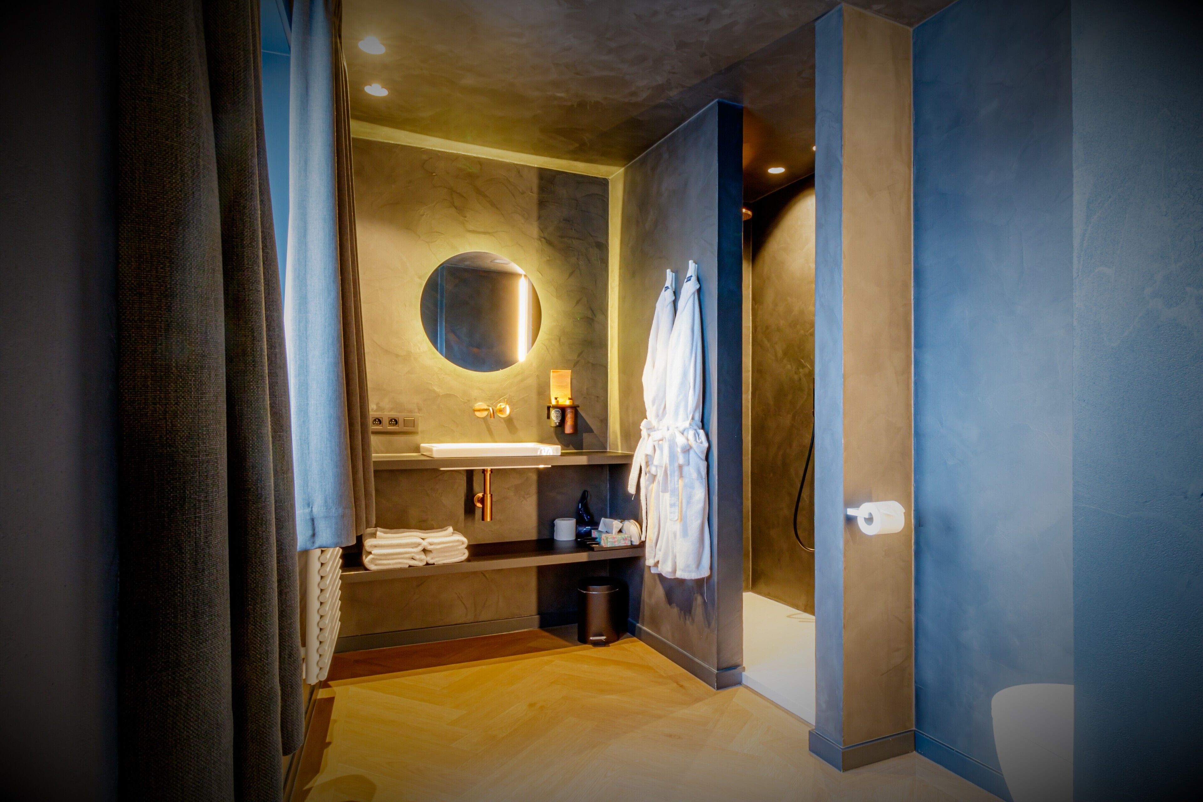 superior room (mansion) | bathroom | hair dryer, bathrobes, slippers, towels