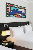 Hypo-allergenic bedding, in-room safe, desk, blackout curtains
