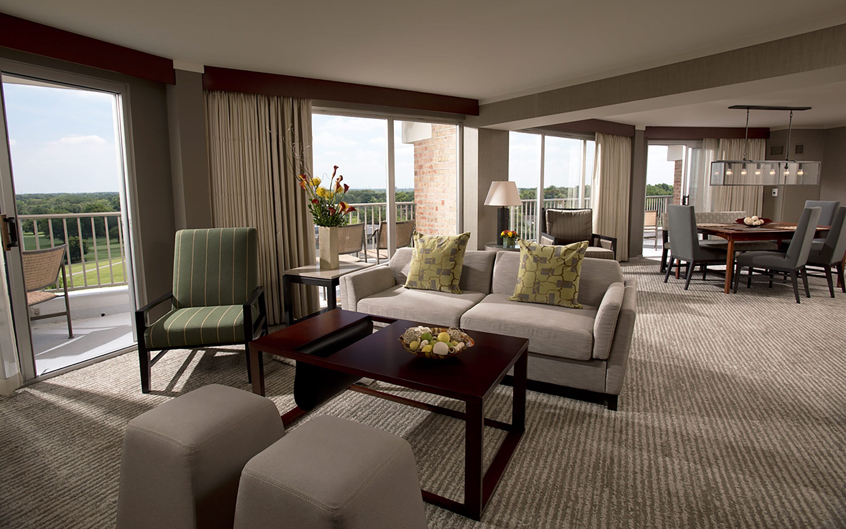 studio suite, 1 king bed | living area | flat-screen tv