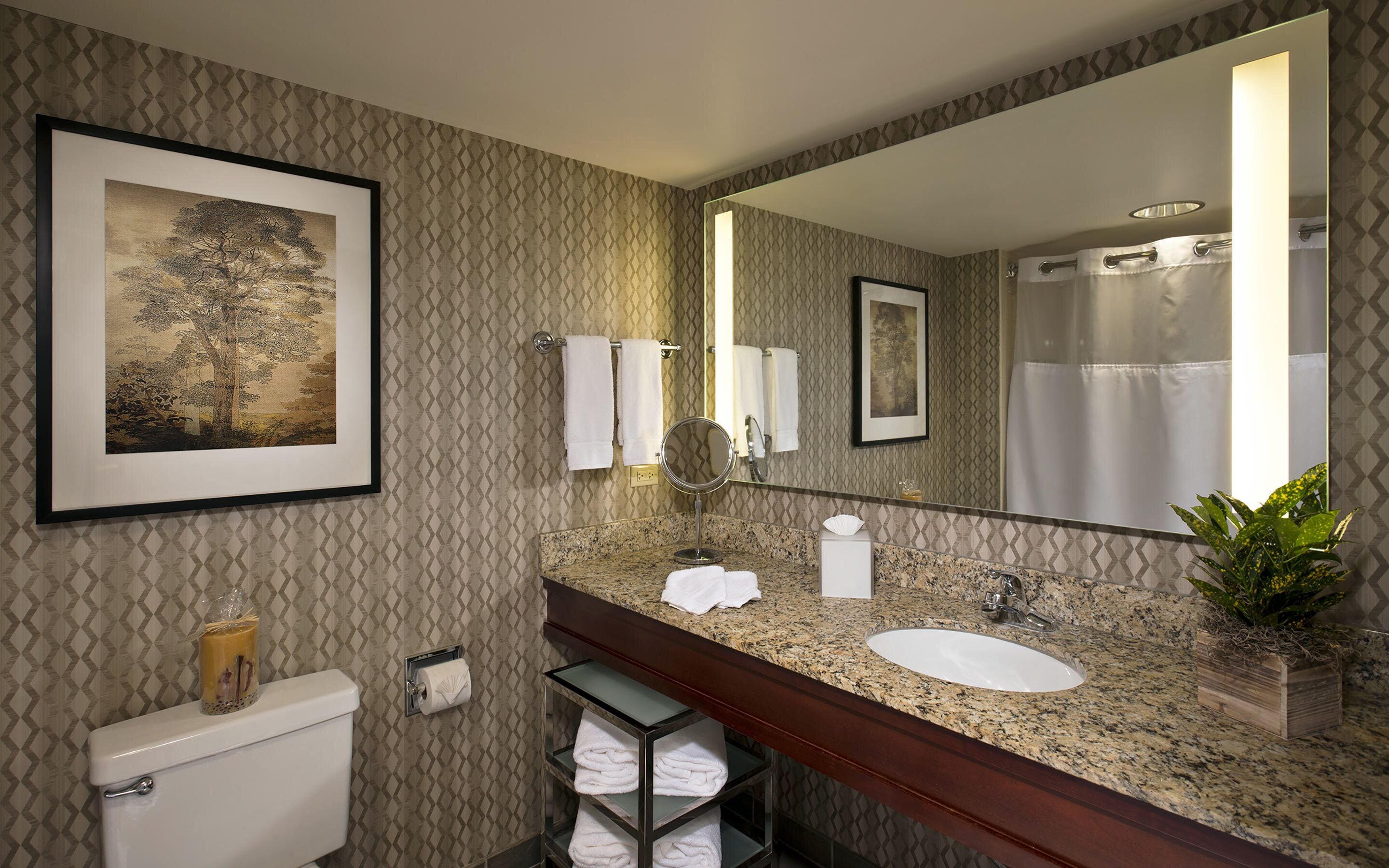 free toiletries, hair dryer, bathrobes, towels