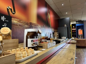 Daily buffet breakfast (EUR 12.95 per person)