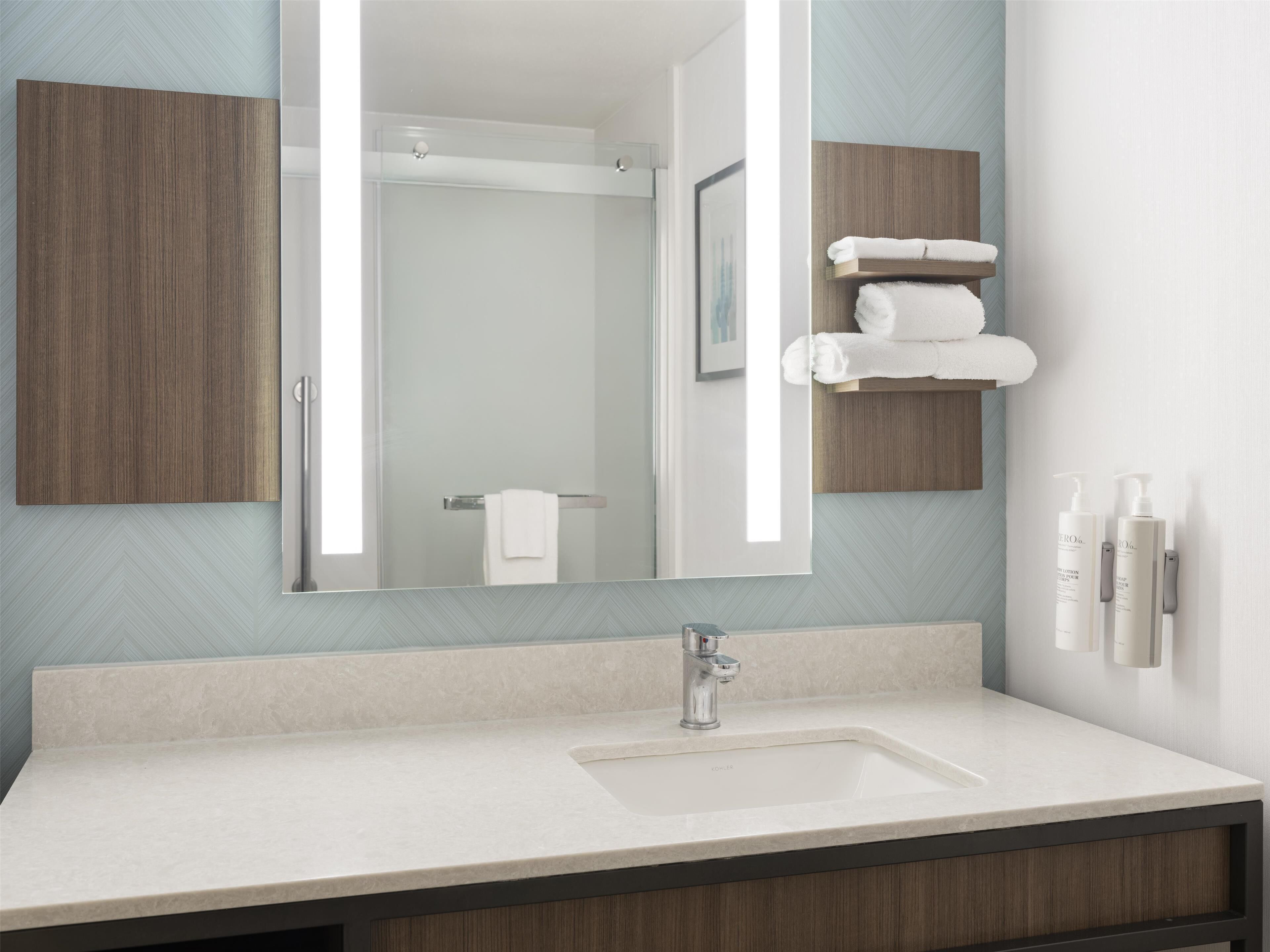 free toiletries, hair dryer, towels, soap