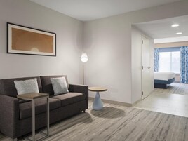 Junior Suite, 1 King Bed | Living area | 37-inch flat-screen TV with satellite channels, TV, Netflix